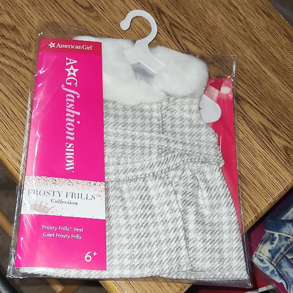 American Girl 18" Doll Frosty Frills Collection Vest Furry Collar NEW!